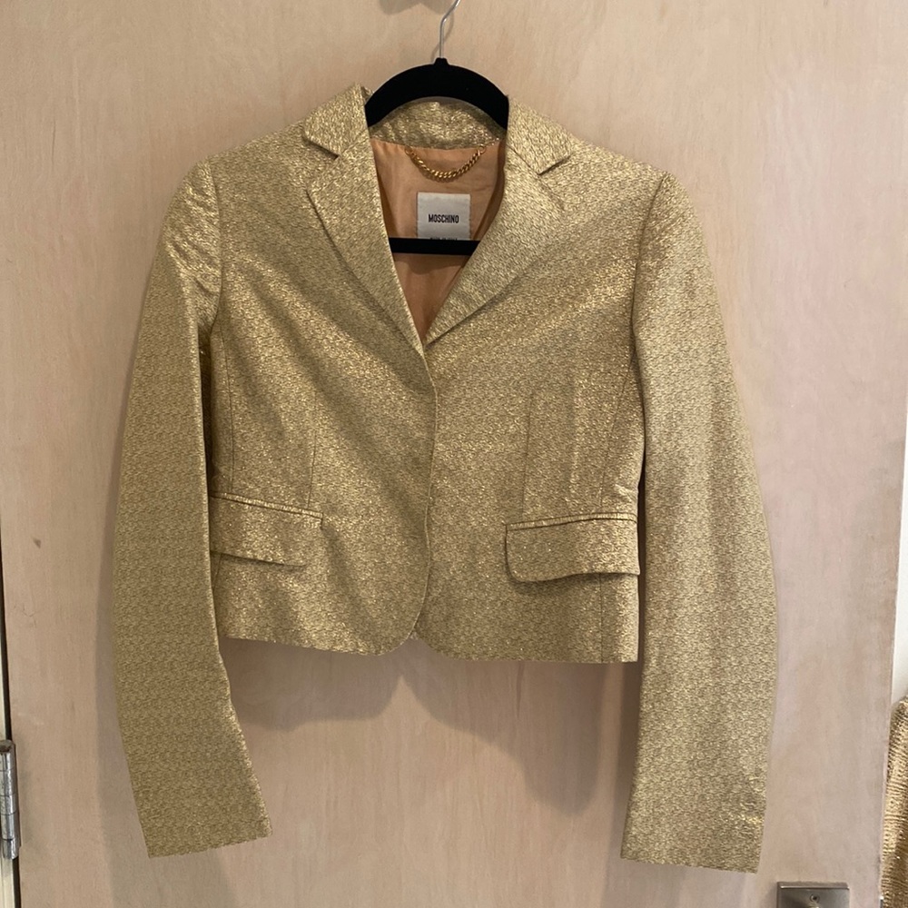 Moschino Gold shimmer Blazer - US4